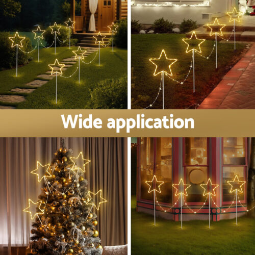 Jingle Jollys 4 PCS Christmas Lights Path Ground Light Garden Decorations 144 LED - Image 5