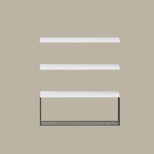 Artiss Floating Wall Shelf Set of 3 White - Image 3