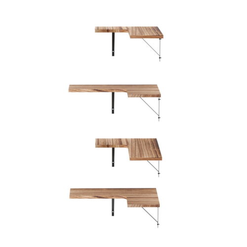 Artiss Floating Wall Shelf Corner Shelves Set of 4 Wood - Image 3