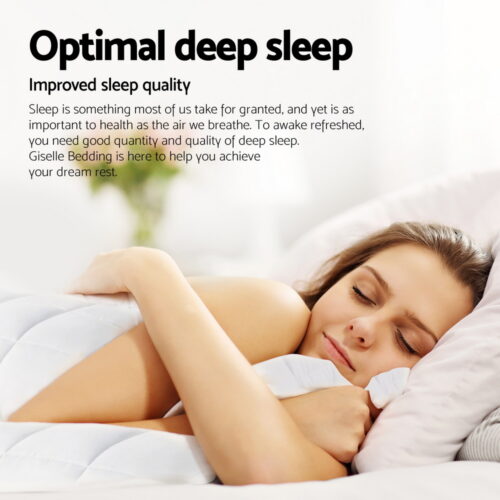 Giselle Bedding 800GSM Goose Down Feather Quilt Winter Blanket Duvet Comforter Single - Image 3