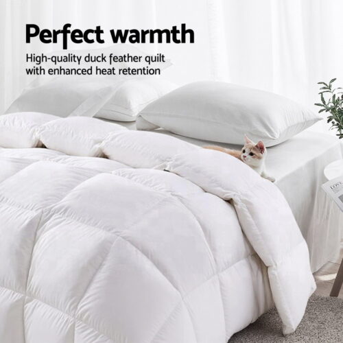 Giselle Bedding 700GSM Duck Down Feather Quilt Duvet Doona Winter Blanket Double - Image 6