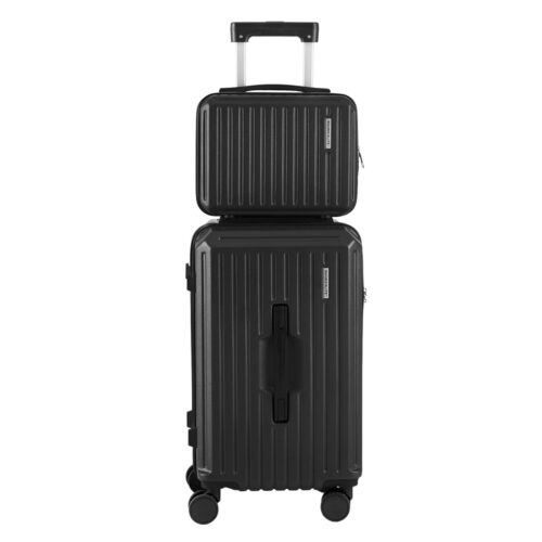 Wanderlite 2pcs Trunk Luggage Suitcase Travel Carry On TSA Lock 12" 20" Black - Image 3