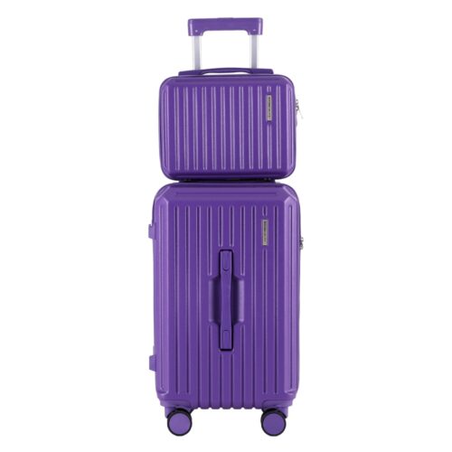 Wanderlite 2pcs Trunk Luggage Suitcase Travel Carry On TSA Lock 12" 20" Purple - Image 3