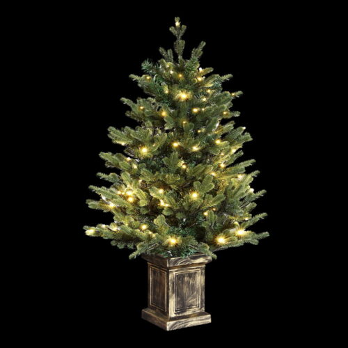 Jingle Jollys Christmas Tree 1.2M LED Potted Xmas Tree Party Decor 8 Light Modes - Image 3