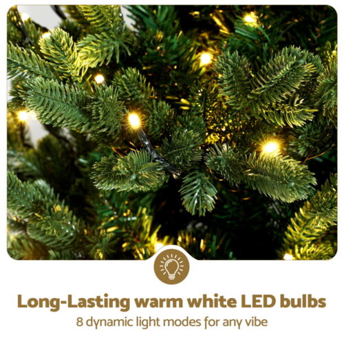 Jingle Jollys Christmas Tree 1.2M LED Potted Xmas Tree Party Decor 8 Light Modes - Image 5