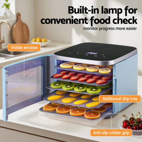 Devanti 5 Trays Food Dehydrator Mini Fruit Dryer 500W - Image 5