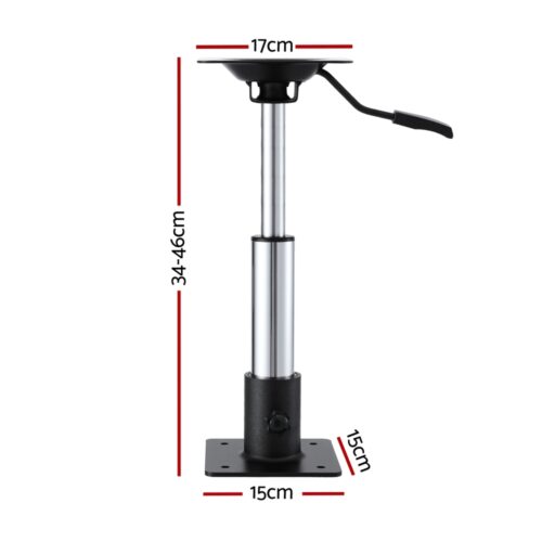 Seamanship Boat Seat Pedestal 34-46cm Adjustable Gas Lift 360 Degrees Swivel - Image 2