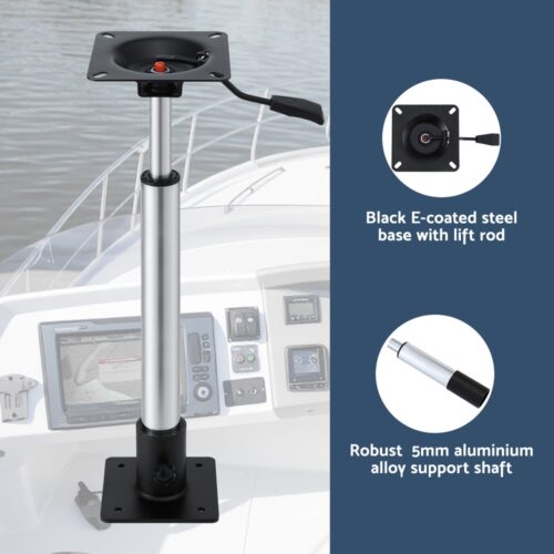 Seamanship Boat Seat Pedestal 55-75cm Adjustable Gas Lift 360 Degrees Swivel - Image 4