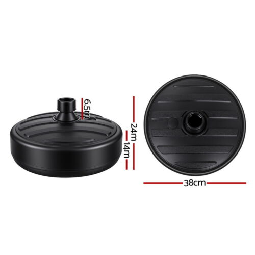 Instahut Outdoor Umbrella Base Weight Round Plastic Pole Holder 35-38mm Beach - Image 3