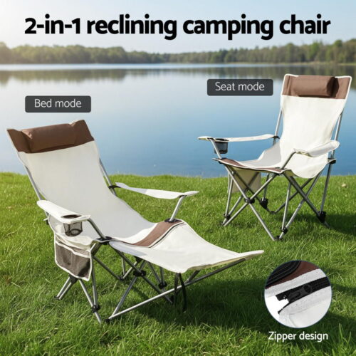 Weisshorn Camping Chair Reclining Adjustable Portable Outdoor Folding Lightweight - Image 4