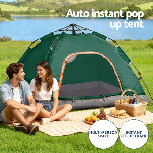 Weisshorn Camping Tent Instant Tent Pop up 2 Person Outdoor Hiking Tents Hiking Green - Image 5