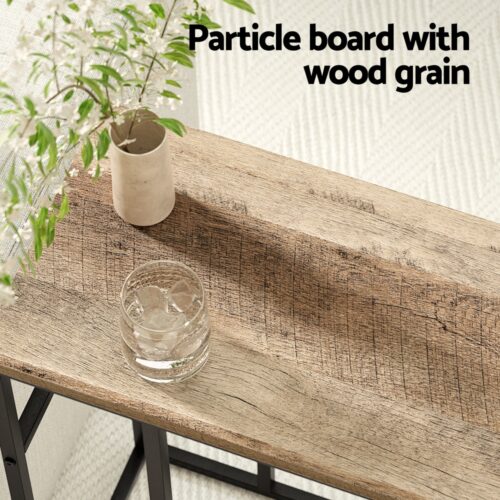 Artiss Coffee Table Side Table Walnut Anika - Image 4