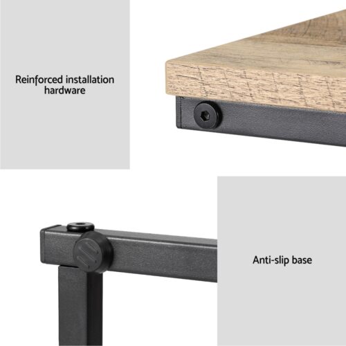 Artiss Coffee Table Side Table Walnut Anika - Image 6
