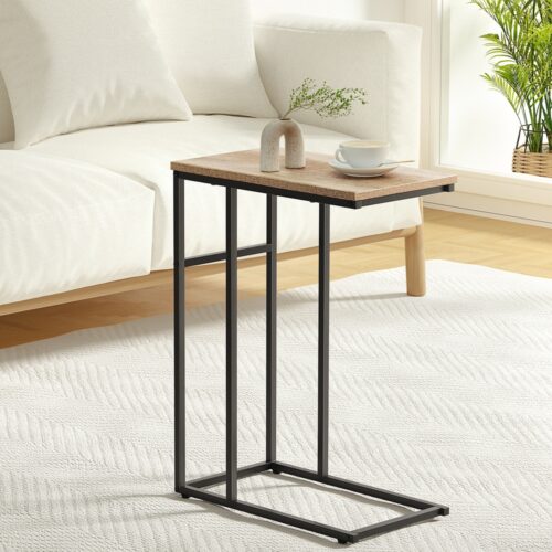 Artiss Coffee Table Side Table Walnut Anika - Image 7