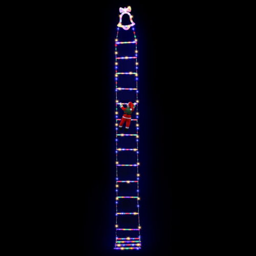 Jingle Jollys 3.5M Christmas Lights 300 LED Ladder Light with Santa Claus Decor - Image 4