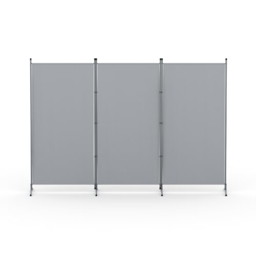 Artiss 3 Panel Room Divider Screen 260x180cm Fabric Grey - Image 3