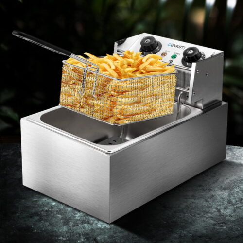 Devanti 10L Electric Commercial Deep Fryer Single Basket 2200W - Image 8