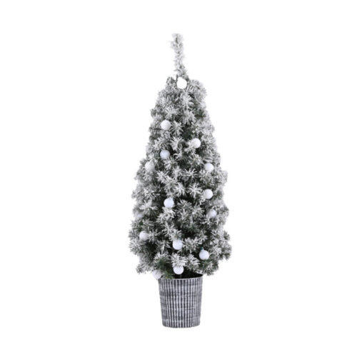 Jingle Jollys Christmas Tree 1.2M Potted Snowy Xmas Tree - Image 3