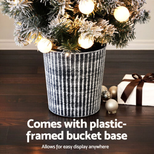 Jingle Jollys Christmas Tree 1.2M Potted Snowy Xmas Tree - Image 6