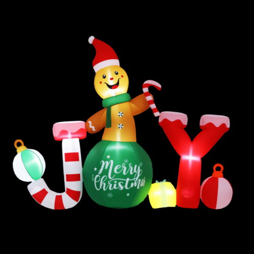 Jingle Jollys Christmas Inflatable Gingerman Joy 3M Long Outdoor Decorations Illuminated - Image 3