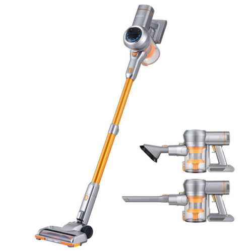 Devanti 300W Stick Vacuum Cleaner Cordless Self-Standing Golden - Image 2