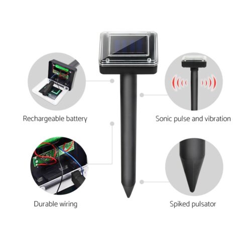 Gardeon Snake Repeller 12X Multi Pulse Ultrasonic Solar Powered Pest Repellent - Image 5