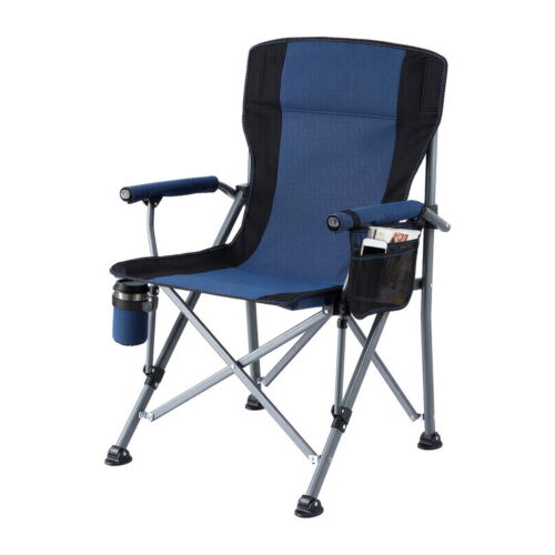 Weisshorn Camping Chair Folding Outdoor Portable Seat Lightweight Beach Picnic Fishing Capacity 120KG Navy Blue - Image 2