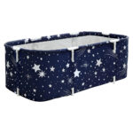 Weisshorn Foldable Bathtub PVC SPA Bucket Inflatable Cushion 134x65cm Star Navy