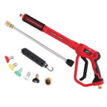 Giantz Pressure Washer Gun Short Trigger 4000PSI M22-14 1/4 Inch 5 Nozzles Red