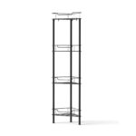 Artiss 4 Tier Floor Standing Corner Shower Caddy Bathroom Organizer Black