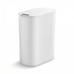 Devanti Automatic Trash Bin with Lid 25L Motion Sensor Kitchen Bin Touchless Garbage Can Plastic Slim Rubbish Bin with Liner Holder for Kitchen, Home, Office, White