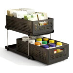 Artiss Under Sink Organizer 2 Tier Pull Out Drawer with Removable Baskets & Divider