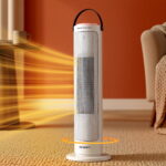 Devanti 2000W Ceramic Tower Heater Space Heaters Oscillating Indoor White