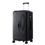 Wanderlite 28" Trunk Luggage Suitcase Travel 5 Wheels Type-C Port TSA Black