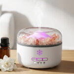 Devanti 150ml Salt Lamp Aroma Diffuser Ultrasonic Humidifier Purifier 7 LED Colors