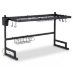 Cefito Dish Drying Rack for Kitchen Storage Organisation Kitchen Sink Organiser Dish Drainer