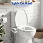 Cefito Non-Electric Ultra-Slim Bidet Attachment Detachable Bidet with Dual Nozzle Frontal & Rear Wash Adjustable Water Pressure Cold Water Toilet Bide
