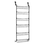 Artiss Over Door Storage Hanger Pantry 6-Tier Metal Hook Hanging Organiser Black