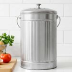 Gardeon Compost Bin Kitchen Countertop Food Waste Caddy 6L Silver