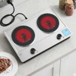 Devanti 2 Hobs Ceramic Cooktop Electric Hot Plate Infrared Knob Control 2400W