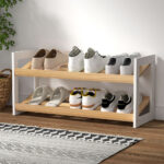 Artiss Shoe Rack 2 Tier 6 Pairs White Kara