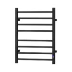 Devanti Heated Towel Rail 8 Square Bars with Timer Electric Heater Warmer Rack