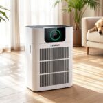 Devanti Pet Air Purifier 3 Stage HEPA Filter Cleaner PM25 Display Cat Dog Hair White