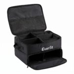 Everfit Golf Trunk Organizer for Car 2-Tier Golf Storage Bag with Ventilated Shoe Compartment Black