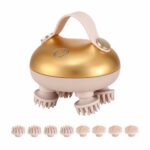 Livemor Scalp Massager Kneading Head Massager Scalp Stress Relax Portable Rechargeable Hair Massager Shower Massage Waterproof Cat Massager Scratcher Gift for Mom Dad