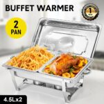 Alston 4.5Lx2 Chafing Dish Stainless Steel Buffet Warmer Food Warmer Catering
