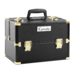 Embellir Portable Cosmetic Beauty Makeup Case Black & Gold