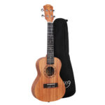 Alpha 26" Ukulele Natural Mahogany Tenor Beginner Gift with Carry Bag
