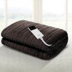 Giselle Bedding Electric Throw Blanket Chocolate