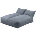 Artiss Outdoor Bean Bag Chair Cover (No Filler) 2 Seater Beanbag Lounge Sofacover Adults Splash-Proof Large Bean Bag Cover for Patio Poolside Relaxing Indoor Grey